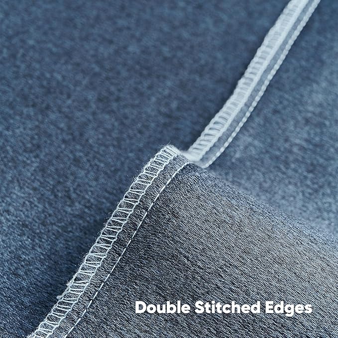 FUTEI Denim Blue Chenille Decorative Throw Pillow Covers 16x16 Inch Set of 2,Soft Cozy Faux Linen Textured Cushion Case,Farmhouse Home Decor for Couch Living Room