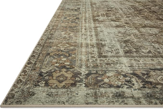 Loloi Magnolia Home by Joanna Gaines Sinclair Collection SIN-01 Pebble/Taupe 2'-3" x 3'-9", .25" Pile Height, Machine Washable, Accent Rug