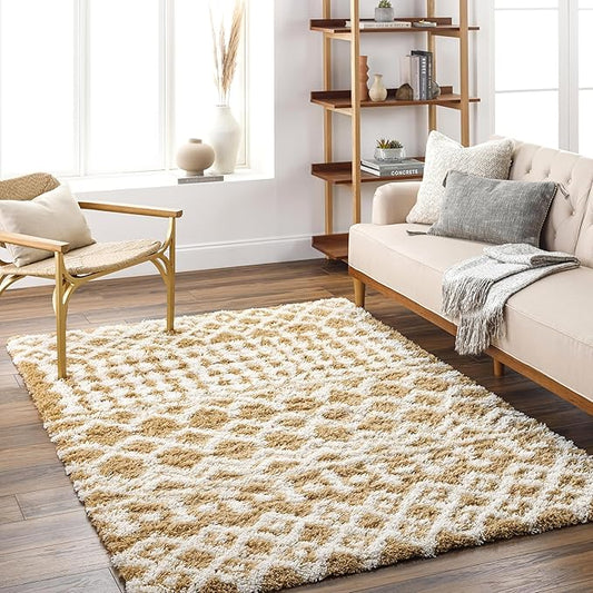 Livabliss Hapsburg Moroccan Shag Area Rug,9'3" x 12',Camel