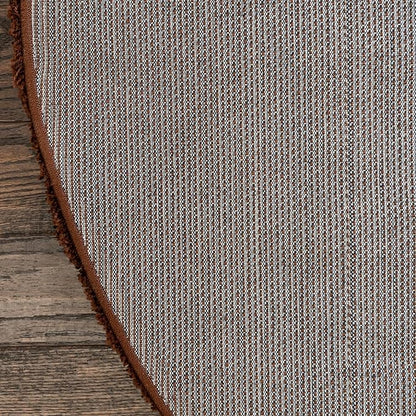 Unique Loom Solid Shag Collection Area Rug (7' 1" Round, Chocolate Brown)