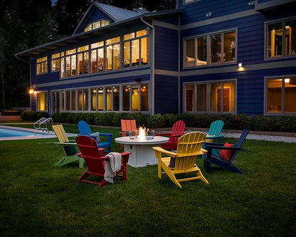 POLYWOOD Stackable Adirondack Chair, Green, Polyethylene