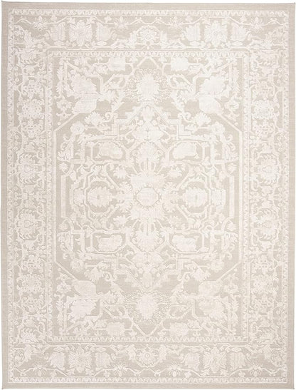 SAFAVIEH Area Rug 11x15 - Reflection Collection - Large - Cream & Ivory, Non-Shedding & Easy Cleaning, Ideal for Living Room, Bedroom (RFT665D)