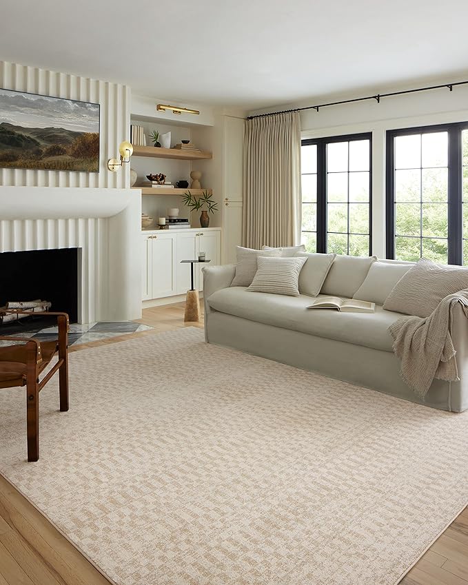 Loloi Kamala Collection KAM-05 Ivory/Natural 9'-2" x 13' Area Rug