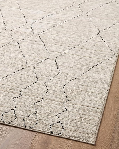 Loloi Darby Collection DAR-03 Sand/Charcoal 2'-7" x 10'-0" Runner Rug