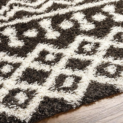 Livabliss Hapsburg Moroccan Shag Runner Area Rug, 2'7" x 7'3" , Dark Brown
