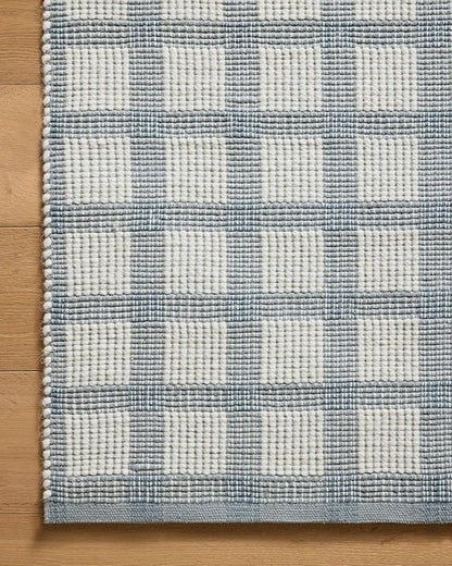 Loloi Magnolia Home by Joanna Gaines Ryder Collection RYD-02 Blue/Ivory 7'-9" x 9'-9" Area Rug