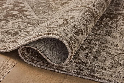 Loloi Magnolia Home by Joanna Gaines Mona Collection MOA-01 Cocoa/Stone 10'-0" x 14'-0" Area Rug