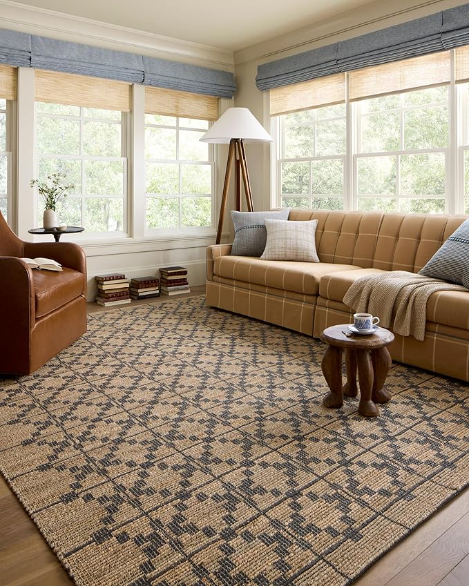 Loloi Chris Loves Julia Judy Collection JUD-05 Natural/Graphite 8'-6" x 11'-6" Area Rug