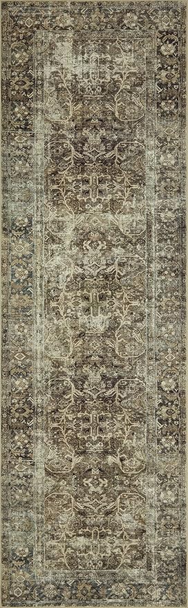 Loloi Magnolia Home by Joanna Gaines Sinclair Collection SIN-01 Pebble/Taupe 2'-3" x 3'-9", .25" Pile Height, Machine Washable, Accent Rug