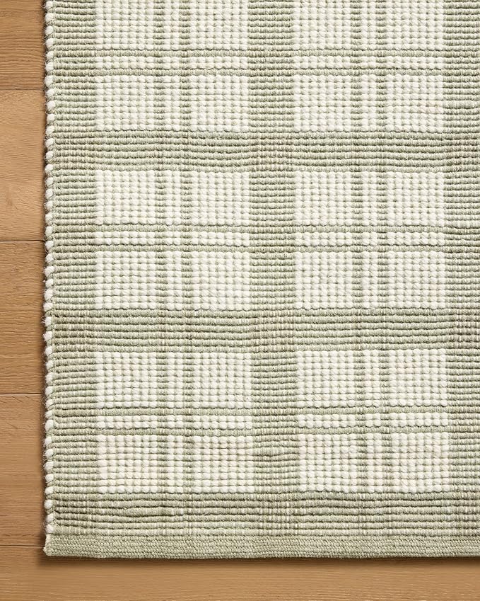 Loloi Magnolia Home by Joanna Gaines Ryder Collection RYD-01 Sage/Ivory 2'-6" x 7'-6" Runner Rug