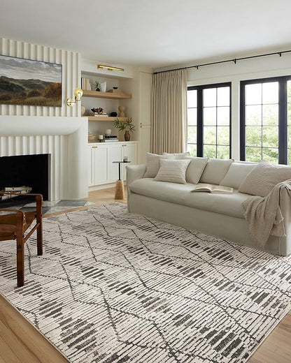 Loloi Kamala Collection KAM-02 Charcoal/Dove 9'-2" x 13' Area Rug