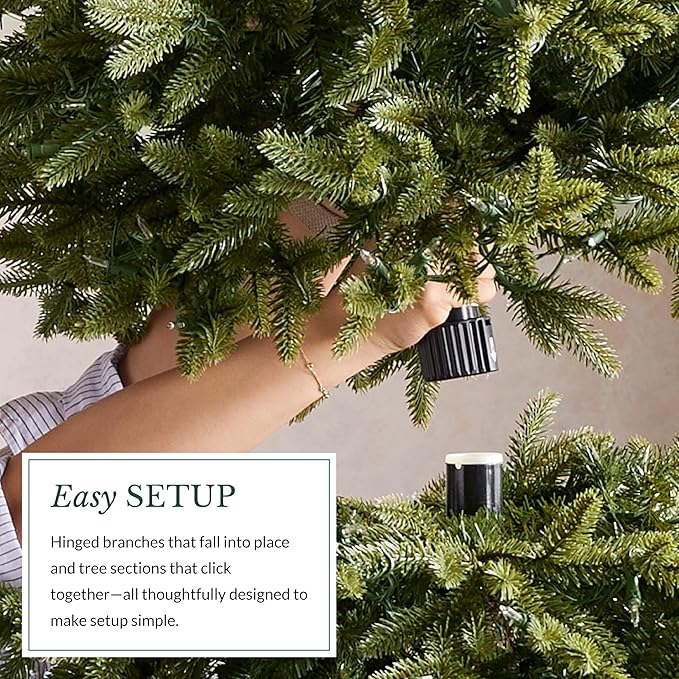 Balsam Hill 9 ft Unlit Classic Blue Spruce - Artificial Christmas Tree with Premium Stand for Indoor Holiday Decorating
