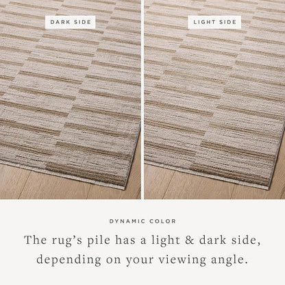 Loloi Amber Lewis Cali Collection CIL-04 Ivory/Tobacco 11'-6" x 15'-7", .25" Pile Height, Area Rug