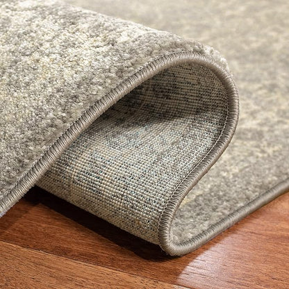 SAFAVIEH Evoke Collection 4' x 6' Silver / Ivory EVK256S Oriental Distressed Non-Shedding Living Room Bedroom Accent Rug