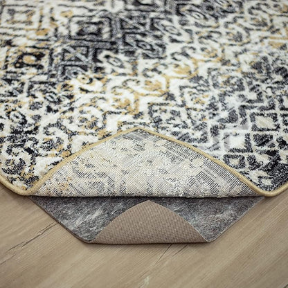 Mohawk Home 7' 8" x 10' 4" Non Slip Rug Pad Gripper 1/2 Thick Dual Surface Felt + Rubber Gripper - Safe for All Floors