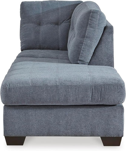 Signature Design by Ashley Marleton Contemporary Right-Arm Facing Tufted 2-Piece Sectional with Chaise and Loose Seat Cushions, Blue