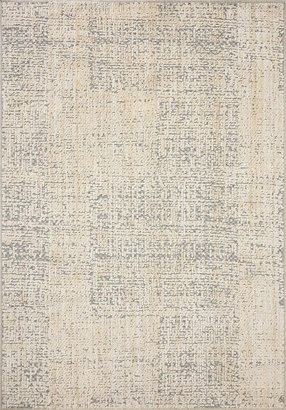 Loloi Amber Lewis Bexley Collection BEX-03 Natural/Slate 7'-10" x 10' Area Rug Neutral, Textured, Living, Bedroom, Dining, Carpet