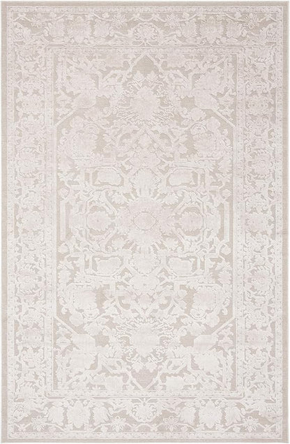 SAFAVIEH Area Rug 9x12 - Reflection Collection - Large - Cream & Ivory, Non-Shedding & Easy Cleaning, Ideal for Living Room, Bedroom, Dining Space (RFT665D)