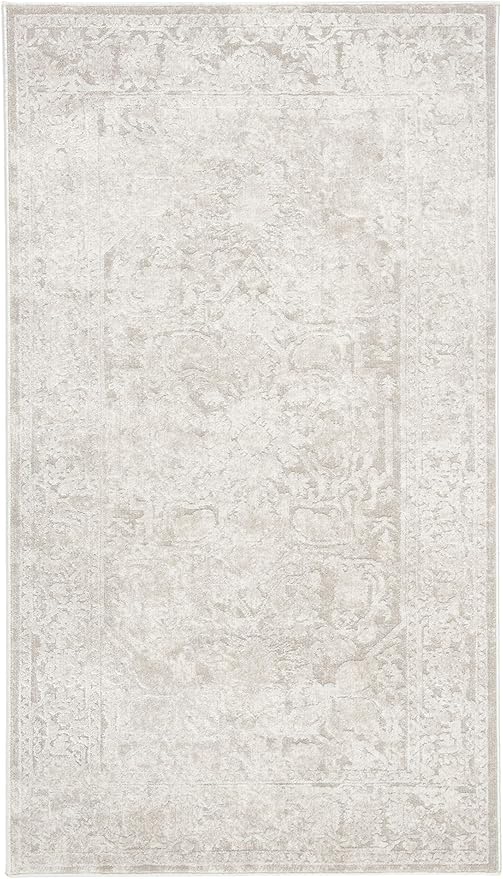 SAFAVIEH Reflection Collection Accent Rug - 2'3" x 4', Cream & Ivory, Non-Shedding & Easy Cleaning, Ideal for Entryway, Living Room, Bedroom (RFT665D)