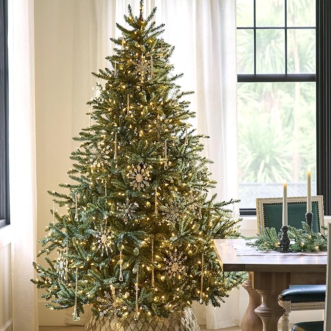 Balsam Hill 9 ft Unlit Classic Blue Spruce - Artificial Christmas Tree with Premium Stand for Indoor Holiday Decorating