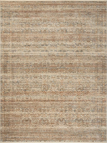 Loloi Amber Lewis Molly Collection MOL-01 Natural/Denim 5'-3" x 7'-9" Low Pile Area Rug