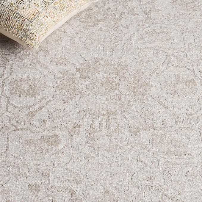 SAFAVIEH Area Rug 6x9 - Reflection Collection - Cream & Ivory, Non-Shedding & Easy Cleaning, Ideal for Living Room, Bedroom (RFT665D)