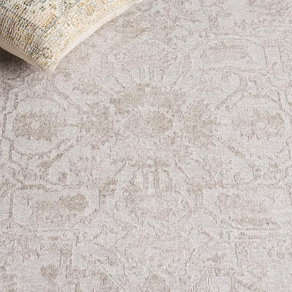 SAFAVIEH Area Rug 6x9 - Reflection Collection - Cream & Ivory, Non-Shedding & Easy Cleaning, Ideal for Living Room, Bedroom (RFT665D)