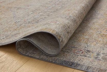 Loloi Chris Loves Julia Ida Collection IDA-02 Stone/Gold 3'-6" x 5'-6", .19" Pile Height, Accent Rug