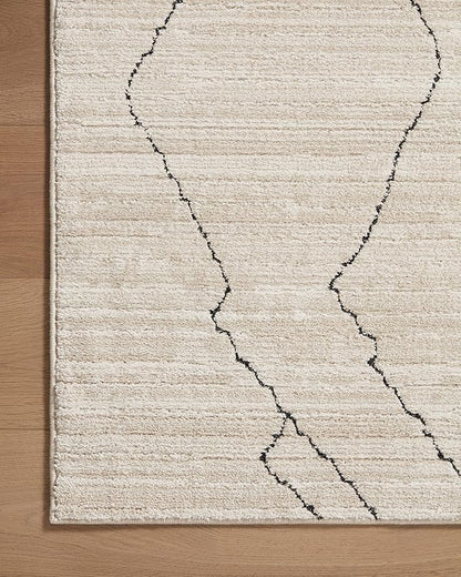 Loloi Darby Collection DAR-03 Sand/Charcoal 2'-7" x 8'-0" Runner Rug