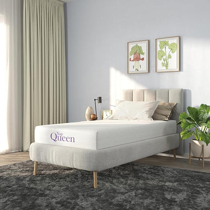 NapQueen 8 Inch Twin Size Mattress, Bamboo Charcoal Memory Foam Mattress, Bed in a Box