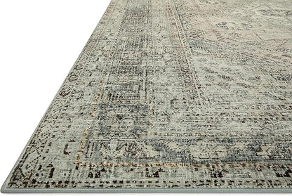 Loloi Magnolia Home by Joanna Gaines Sinclair Collection SIN-04 Natural/Sage 2'-3" x 7'-6", .25" Pile Height, Machine Washable, Runner Rug