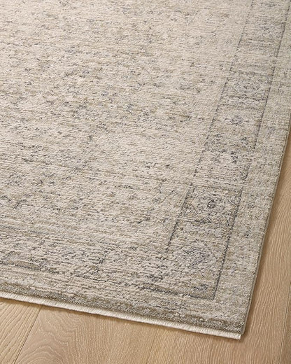 Loloi Amber Lewis Alie Collection ALE-03 Taupe/Dove 5'-3'' x 5'-3'', .13'' Pile Height, Round Area Rug