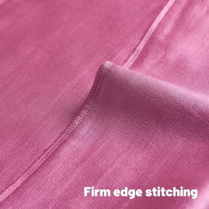 FUTEI Hot Pink Chenille Decorative Throw Pillow Covers 16x16 Inch Set of 2,Soft Embossed Striped Textured Cushion Case,Modern Home Decor for Couch Bed Living Room