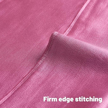 FUTEI Hot Pink Chenille Decorative Throw Pillow Covers 24x24 Inch Set of 2,Soft Embossed Striped Textured European Cushion Case,Modern Home Decor for Couch Bed Living Room