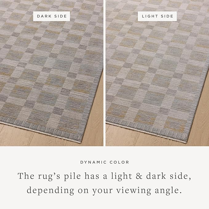 Loloi Amber Lewis Cali Collection CIL-07 Mist/Wheat 2'-3" x 3'-11", .25" Pile Height, Accent Rug