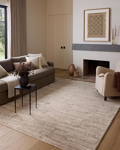 Loloi Amber Lewis Monty Collection MOT-04 Taupe/Beige 2'-7" x 10'-0", .50" Pile Height, Runner Rug