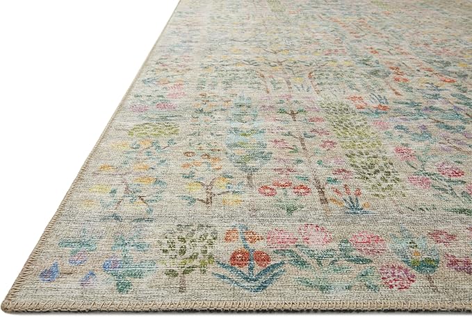 Loloi Rifle Paper Co. Maison Collection MAO-07 Khaki 2'-6" x 9'-6", .19" Pile Height, Runner Rug