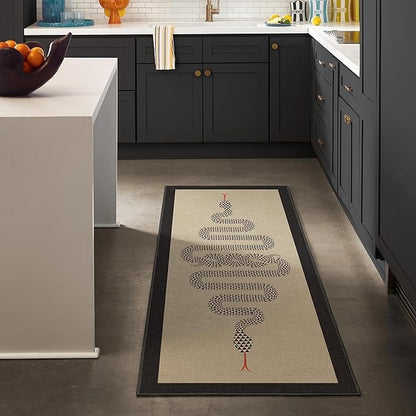 RUGGABLE x Jonathan Adler Machine Washable Modern Area Rug – Venom Neutral 8x10, Stain-Resistant, Non-Slip – Large Rugs for Living Room, Bedroom, Hallway, Entryway & Office–with Cushioned Pad