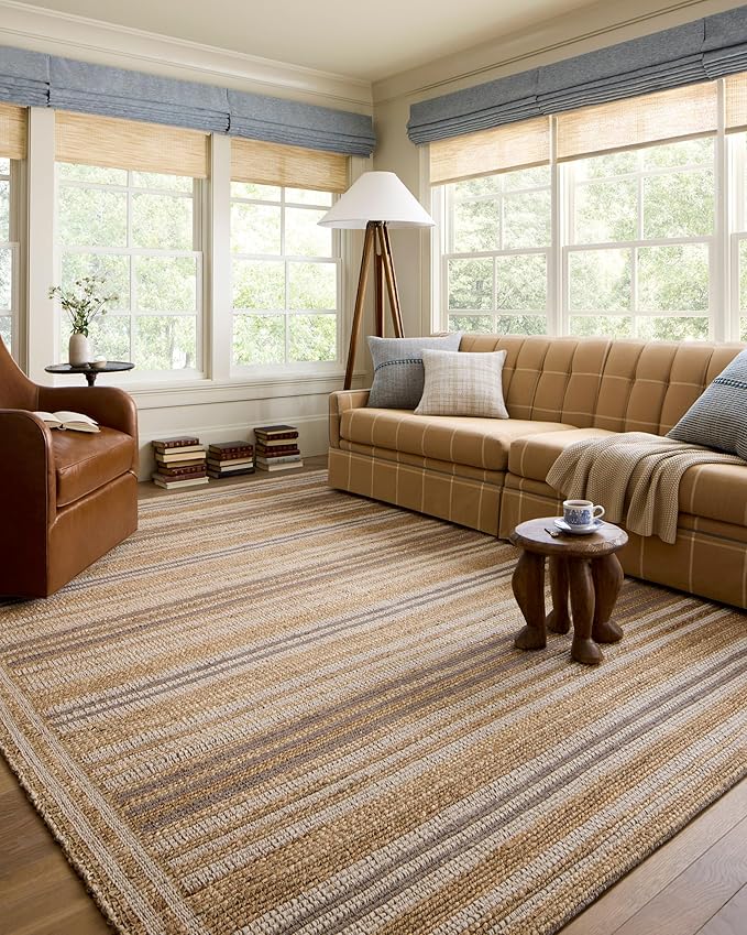 Loloi Chris Loves Julia Judy Collection JUD-03 Natural/Dove 3'-6" x 5'-6" Accent Rug