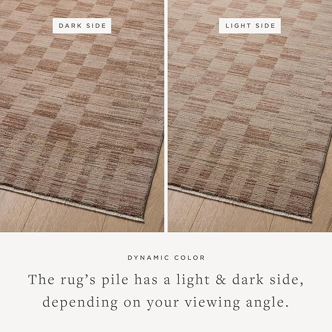 Loloi Amber Lewis Cali Collection CIL-06 Brick/Natural 3'-6" x 5'-6", .25" Pile Height, Accent Rug