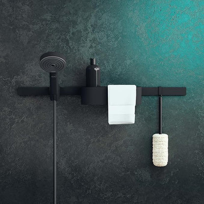 hansgrohe WallStoris 4-inch Modern Storage Basket- Deep in Matte Black, 27912670