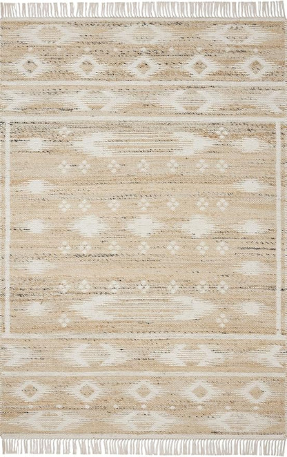 Loloi Angela Rose Rivers Collection RIV-04 Natural/Ivory 5'-0" x 7'-6" Reversible Area Rug