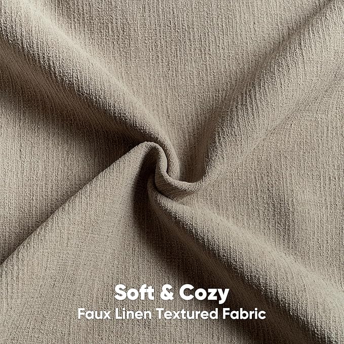 FUTEI Coffee Chenille Decorative Throw Pillow Covers 26x26 Inch Set of 2,Soft Cozy Faux Linen Textured Euro Pillow Shams,Farmhouse Home Decor for Couch Living Room