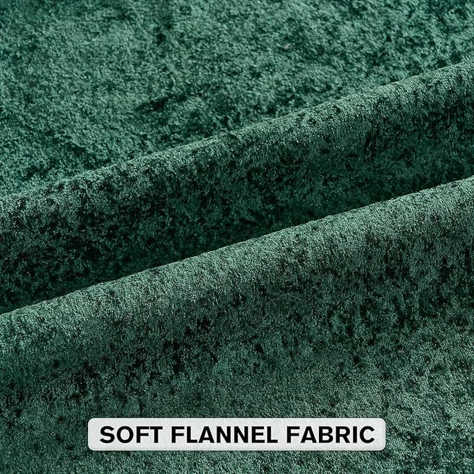 FUTEI Christmas Dark Green Flannel Throw Pillow Covers 12x20 Inch Set of 2,Soft Dimensional Textured Lumbar Pillow Cases,Modern Home Decor for Couch Living Room