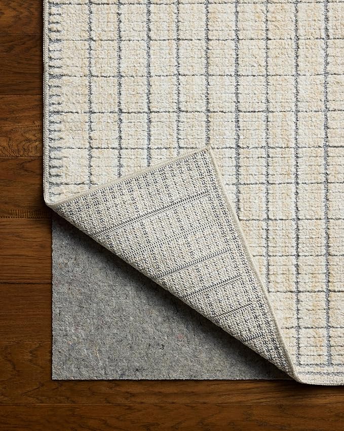 Loloi Amber Lewis Bexley Collection BEX-04 Slate/Natural 2'-7" x 8'-0" Runner Rug Neutral, Textured, Living, Bedroom, Dining, Carpet