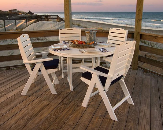 POLYWOOD® Nautical Dining Set, Teak