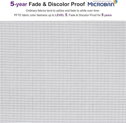 PURPLE LEAF Patio Lounge Chair with Canopy Shade Outdoor Chaise Lounge Chair Set of 2 for Lawn Poolside Backyard Sunbathing Tanning Chairs with Arm White