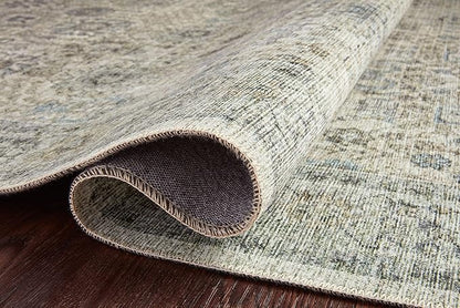 Loloi Skye Collection SKY-14 Natural/Sage 8'-0" x 8'-0" Round Area Rug