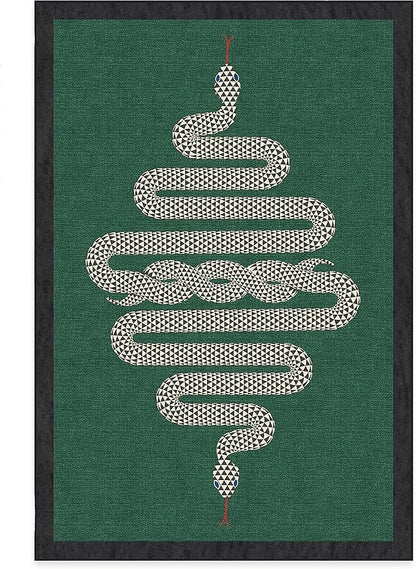 RUGGABLE x Jonathan Adler Washable Modern Area Rug – Venom Emerald 6x9, Stain-Resistant, Non-Slip – Medium Machine Washable Rugs for Living Room, Bedroom, Hallway, Entryway & Office–with Standard Pad