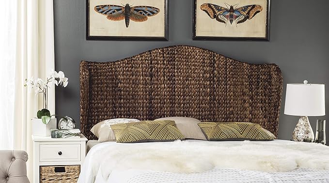 SAFAVIEH Home Collection Nadine Brown Winged Headboard, King